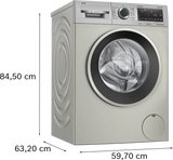 Bosch 11 Kg Fully Automatic Front Load Washing Machine With AutoStain Removal (Series 8, WGA264AXIN, Silver inox)