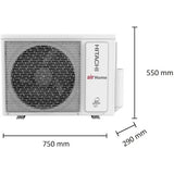 Hitachi 1.5 Ton 3 Star Split Inverter AC 2025 Model - Milky White  (RAK.G318PCC2SS, Copper Condenser)