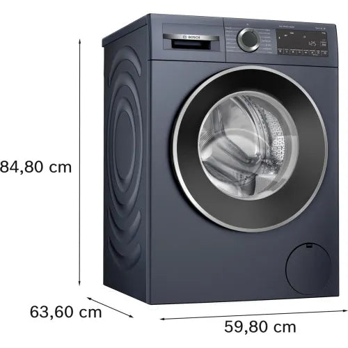 Bosch 10 Kg Automatic Front Load Washing Machine with Multiple Wash Programmes | 1400 RPM Spin Speed | Digital Countdown Indicator | Multiple Water Protection (WGA254ZPIN, Dark lake)