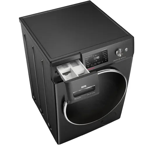 IFB Executive ZBN 9/6/3 Kg Washer Dryer Refresher | 1400 RPM | Multiple Drying Programs |  AI Technology | Power Steam | Xpert Wash | Memory Backup (Black Hairline)
