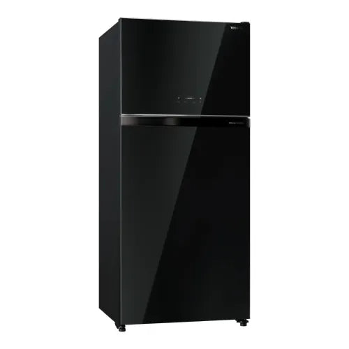 Toshiba 608 Litres 1 Star Double Door Frost Free Origin Inverter Refrigerator | Automatic Ice Maker | Ultrafresh Zone | Pure Bio Deodorizer | Touch Control Panel (GR-RT835WE-PGI(22), Black Glass)
