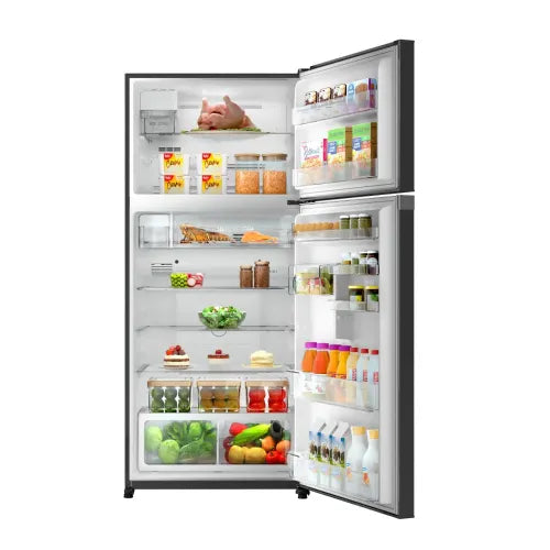 Toshiba 608 Litres 1 Star Double Door Frost Free Origin Inverter Refrigerator | Automatic Ice Maker | Ultrafresh Zone | Pure Bio Deodorizer | Touch Control Panel (GR-RT835WE-PGI(22), Black Glass)