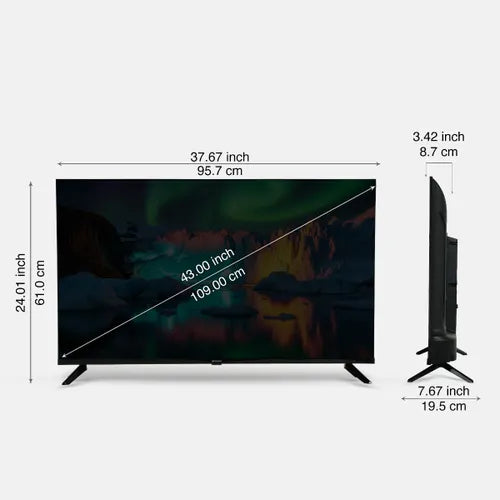 Sansui 2K Series 109cm (43 Inch) Full HD Smart LED TV - HDR10/HLG, Noise Reduction, Dolby Audio, Screen Sharing, Surround Sound, Google Assistant, JSW43FHG5