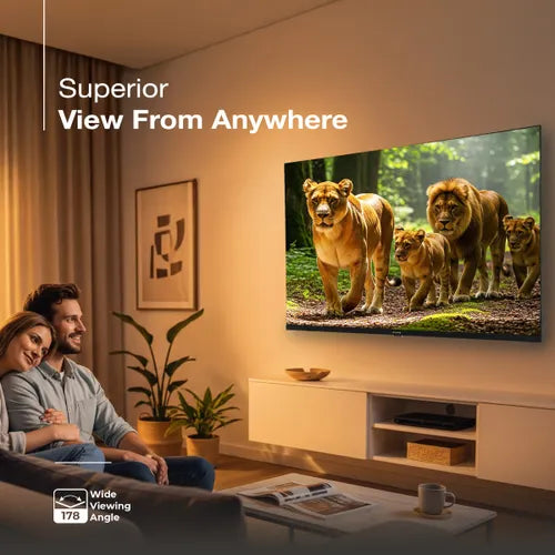 Sansui 2K Series 109cm (43 Inch) Full HD Smart LED TV - HDR10/HLG, Noise Reduction, Dolby Audio, Screen Sharing, Surround Sound, Google Assistant, JSW43FHG5