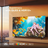 Sansui 190cm (75 Inch) 4K Ultra HD QLED Smart Google TV - HDR10+/HLG, Dolby Vision, Far Field Voice control, Dolby Atmos, Screen Sharing, Google Assistant, JSW75UG23QF