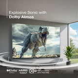 Sansui 190cm (75 Inch) 4K Ultra HD QLED Smart Google TV - HDR10+/HLG, Dolby Vision, Far Field Voice control, Dolby Atmos, Screen Sharing, Google Assistant, JSW75UG23QF