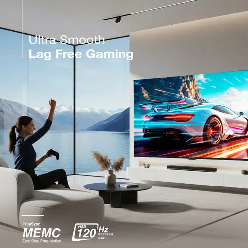 Sansui 190cm (75 Inch) 4K Ultra HD QLED Smart Google TV - HDR10+/HLG, Dolby Vision, Far Field Voice control, Dolby Atmos, Screen Sharing, Google Assistant, JSW75UG23QF