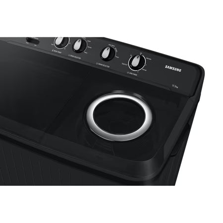 SAMSUNG 11.5 kg 5 Star Semi Automatic Washing Machine with Hexa Storm Pulsator (WT11A4260GD/TL, Dark Grey)