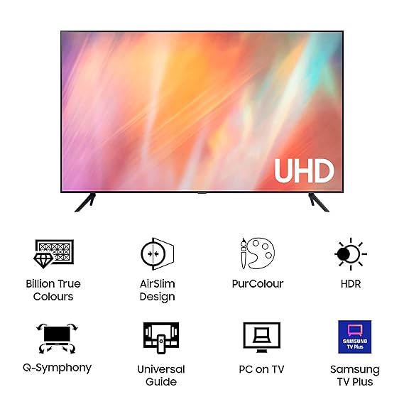 Samsung 139.7 cm (55 inches) 4K Ultra HD Smart LED TV UA55AU7500KLXL (Titan Gray)