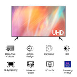 Samsung 139.7 cm (55 inches) 4K Ultra HD Smart LED TV UA55AU7500KLXL (Titan Gray)