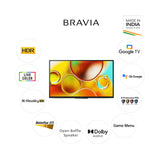 Sony BRAVIA 80 cm (32) HD Ready Smart LED Google TV KD-32W835 (Black)