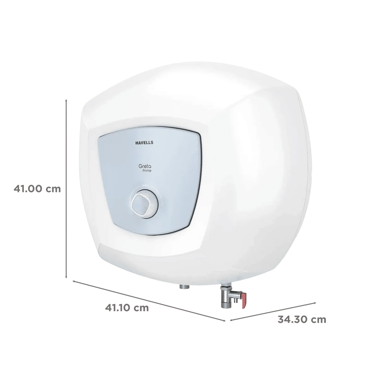 HAVELLS Greta Prime 15 Litre 5 Star Vertical Storage Geyser with Whirlflow Technology (White & Blue)