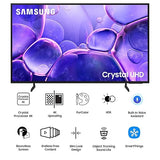 Samsung 108 cm (43 inches) Crystal 4K Ultra HD Smart LED TV with HDR, PurColor & Voice Assistants (UA43U8400FULXL, Black)