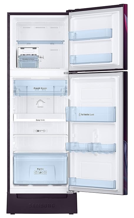 Samsung 236L 2 Star Inverter Frost-Free Double Door Refrigerator (RT28C31429R/HL,Paradise Bloom Purple) Base Stand Drawer)