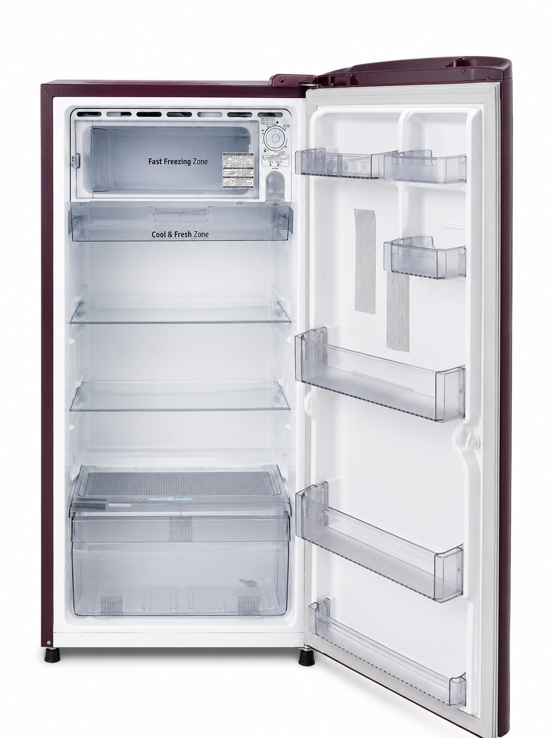LG GL-D2236YAWS 215L Single Door Refrigerator | Smart Inverter, Base Stand Drawer, Steel/White
