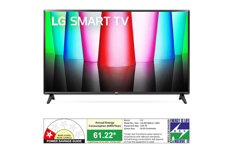 LG 32LR573B6LA 80cm (32 Inch) HD Ready Smart LED TV with α5 Gen6 AI Processor, Active HDR & AI Sound (2025 Model)