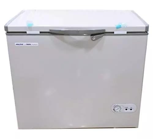 VOLTAS 205 L Single Door White and Grey Hard Top Deep Freezer, CVF205SA2-P-PL