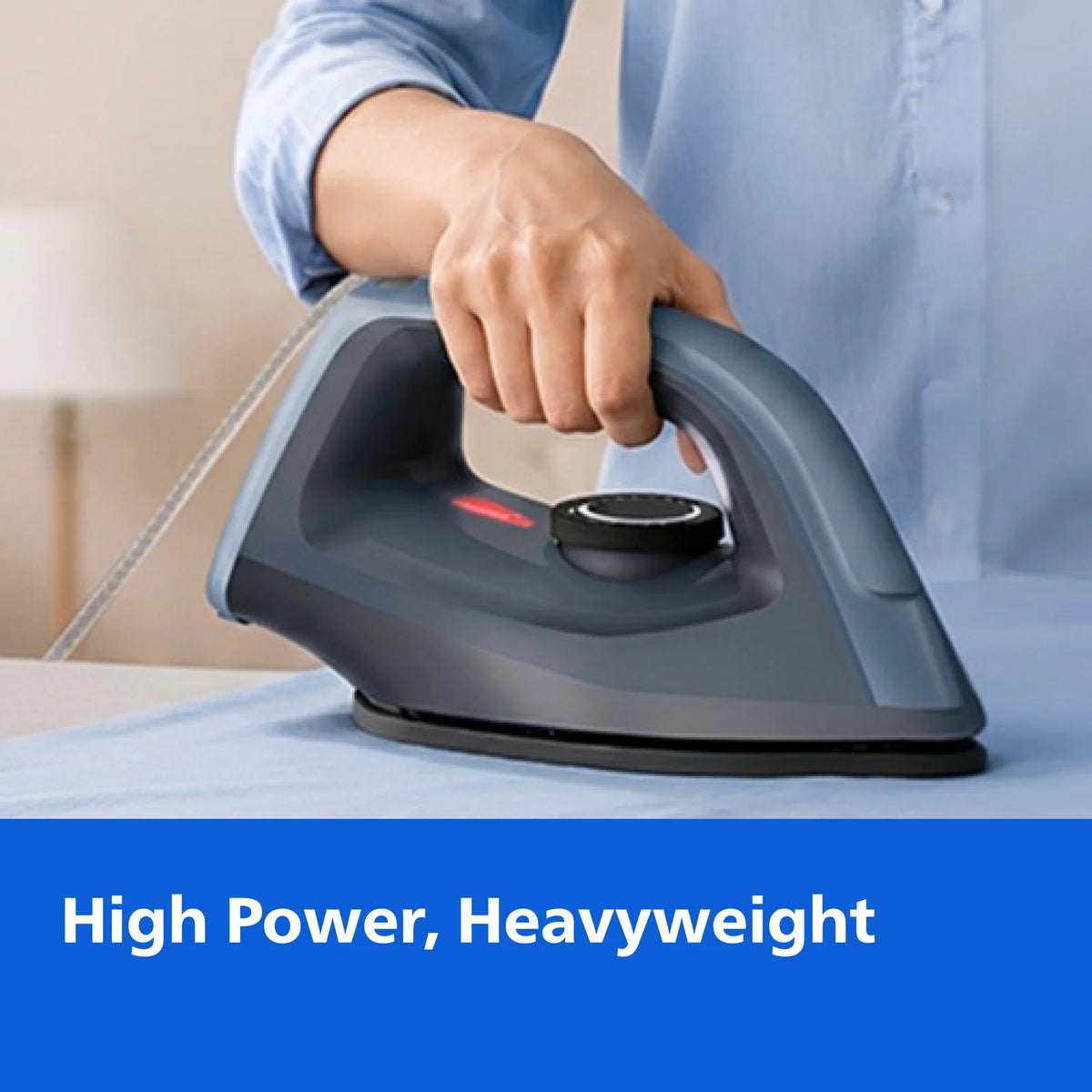 Philips DST0700/00 1000W Dry Iron: Golden Advanced Alloy Soleplate, Lightweight