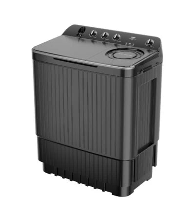 Haier HTW100-196BK 10 Kg Semi-Automatic Top Load Washing Machine | Vortex Pulsator, Oxyi Dry, Black
