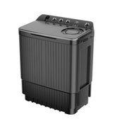 Haier HTW100-196BK 10 Kg Semi-Automatic Top Load Washing Machine | Vortex Pulsator, Oxyi Dry, Black
