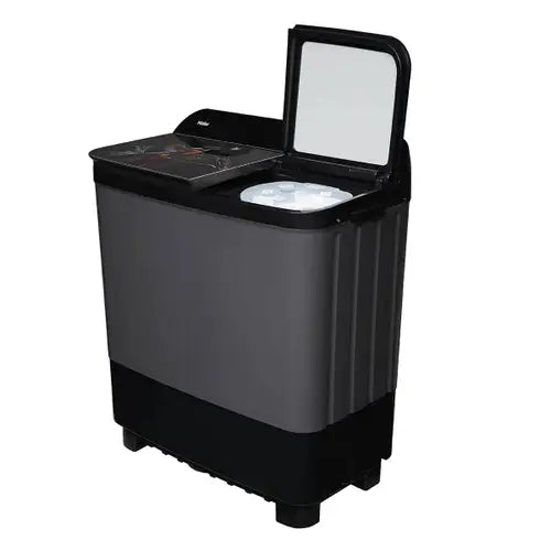 Haier 11 Kg 5-Star Semi Automatic Top Load Washing Machine | Anti-Bacterial Vortex Pulsator, Softfall Technology, Magic Filter (HTW110-178FLN, Black)