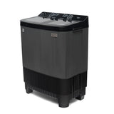 Midea MWMSA100GDX(KG) 10 Kg Semi Automatic Twin Tub Washer with Glass Lid (Black/Grey)