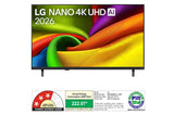 LG 65 Inch (164 cm) NANO 4K Ultra HD Smart TV 65NU880BPLA, α7 AI Processor 4K Gen9, HDR10 Pro, Dolby Atmos, webOS 26, 2026 Model