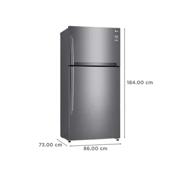 Refrigerator Excellence: LG 592L Double Door Fridge (Platinum Silver)