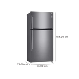 Refrigerator Excellence: LG 592L Double Door Fridge (Platinum Silver)