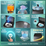 Haier SmartChoice 10.5 Kg 5-Star Fully Automatic Top Load Washing Machine | Oceanus Wave Drum, Inbuilt Butterfly Heater, Smart Features (HWM105-H688BK, Black)