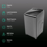 Whirlpool 7.5 kg 5 Star Fully Automatic Top Load Washing Machine (StainWash Pro, In-built Heater, Grey 31631)