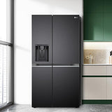 LG 630 L 3 Star Frost Free Side-by-Side Refrigerator with Door Cooling+, Hygiene Fresh+, Smart Inverter & Wi-Fi (GL-L257CMC3, Matt Black, Ice & Water Dispenser)