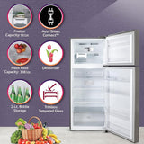 LG 398 L 2 Star Frost-Free Smart Inverter Double Door Refrigerator (GL-S422SPZY, Shiny Steel, Convertible with Express Freezing)