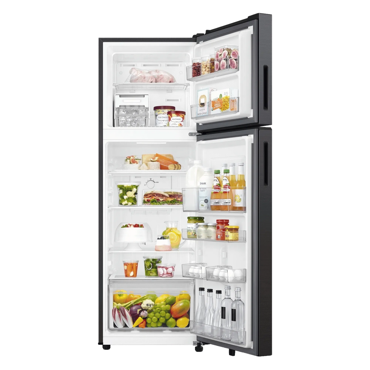 Samsung RT40H30W2KHL Double Door Refrigerator (256L, Digital Inverter Compressor, Frost Free, All-Around Cooling, Stabilizer Free Operation, Elegant Black Finish)