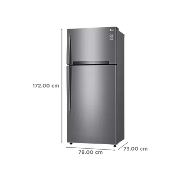 Refrigerator Excellence: LG 475L DIOS Double Door Fridge (Shiny Steel Finish)