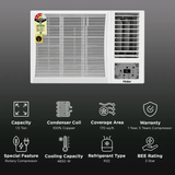 Haier 1.5 Ton 3 Star Fixed Speed Window AC | 100% Copper Condenser | Micro Anti-Bacterial Filter | Fast Cooling | Energy Efficient | 2026 Model | HWA18-W3NB-PF