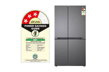 LG GL-B257JDS3 Side-by-Side Refrigerator (650L, Smart Inverter Compressor, Frost Free, Convertible, Multi Air Flow Cooling, Smart Diagnosis, Dazzle Steel Finish, Door Alarm)