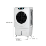 Bajaj Shield Chisel 74L Desert Air Cooler – Turbo Fan Technology, 4-Way Swing, White
