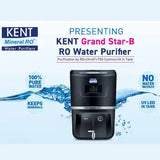 KENT Grand Star-B RO Water Purifier with Digital Display of Purity & Performance 20 L RO + UV + UF + TDS Control + UV in Tank Water Purifier  (Black)