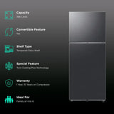 SAMSUNG 396 Litres 2 Star Frost Free Double Door Smart Wifi Enabled Refrigerator with Digital Inverter Compressor (RT41DG6A2BB1HL, Black Matt)