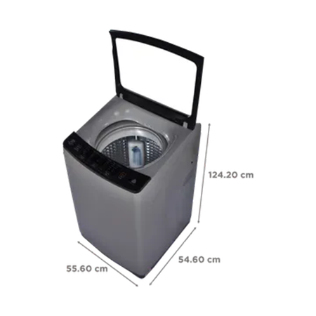 Washer - Haier 7 kg, top-loading convenience in stylish Titanium Silver Grey.