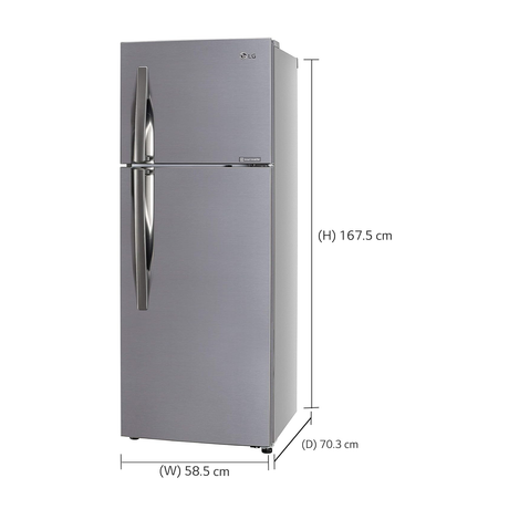 Refrigerator Excellence: LG 308L Inverter Wi-Fi Double Door Fridge (Shiny Steel)