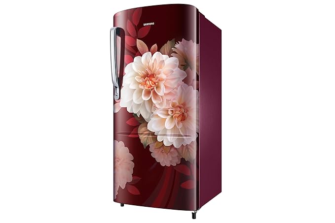 Samsung 183L 3-Star Direct-Cool Single Door Refrigerator with Digital Inverter (RR20F2723BR/NL, Begonia Red)