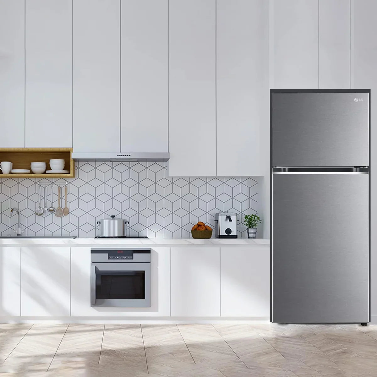 LG 466L Double Door Refrigerator GLT4616TEPZ – Frost-Free, Smart Inverter & Convertible Wi-Fi Cooling