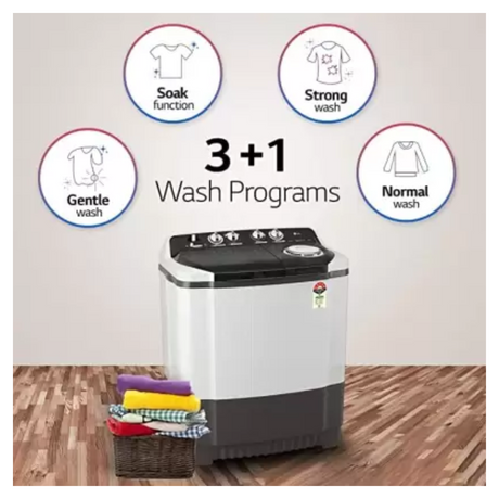 Simplify laundry with the LG Semi-Auto Top Load Washer - 8kg capacity.