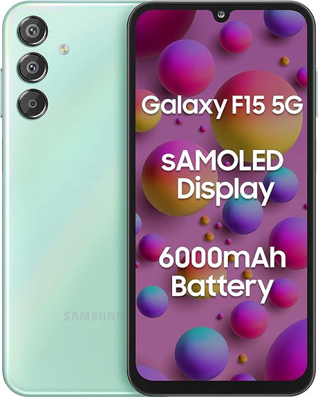 Samsung Galaxy F15 5G (Jazzy Green, 6GB RAM, 128GB Storage)