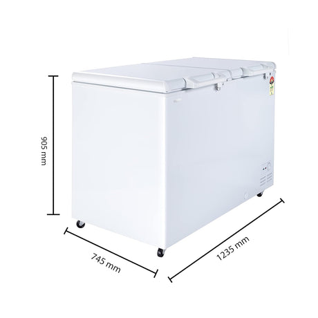 Freezer - Haier HFC-400DM5, a double door deep freezer.