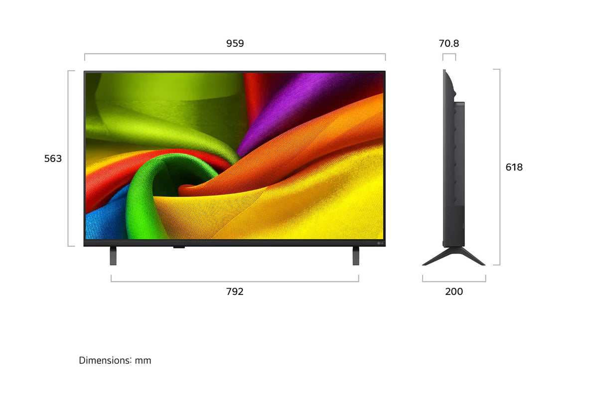 LG 43NU880BPLA 43" Nano 4K UHD Smart TV | α7 Gen9 AI Processor | Dolby Atmos | webOS Smart TV