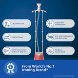 Philips STE1020/40 Standing Garment Steamer, 1800W Powerful Steam, Quick Heat-Up & Wrinkle Removal