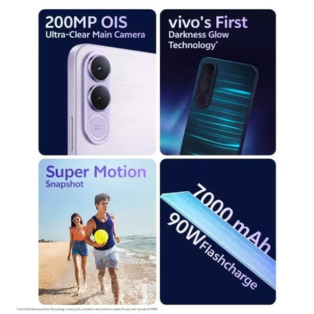 Vivo V70 FE 8GB/256GB | Dimensity 7300, 50MP OIS Camera, 6500mAh Battery, 90W, Nova Light Purple